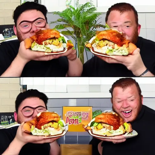 Prompt: obese harrisson ford mukbang