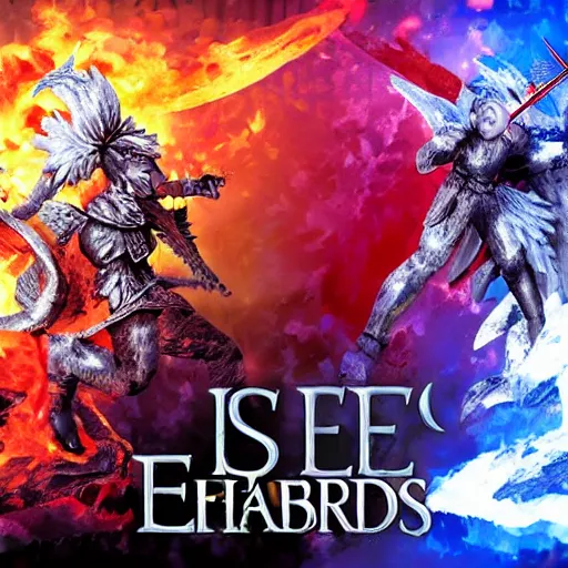 Image similar to Ice and Fire swords clashing high definition