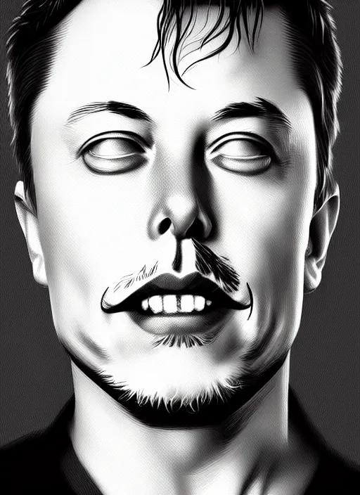 Image similar to portrait of elon musk with cat ears, intricate, elegant, highly detailed, digital painting, artstation, concept art, smooth, sharp focus, illustration