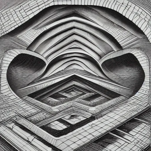 Prompt: Escher landscape