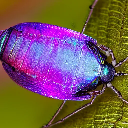 Image similar to macrophotography of iridiscent azaela lace bug