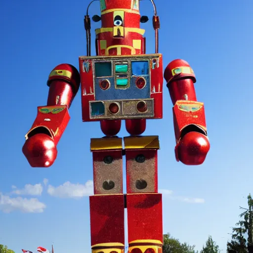 Image similar to giant nutcracker robot