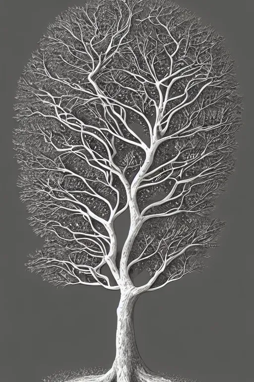 Prompt: a tree, art by fuji choko, intricate, elegant, highly detailed, smooth, sharp focus, artstation