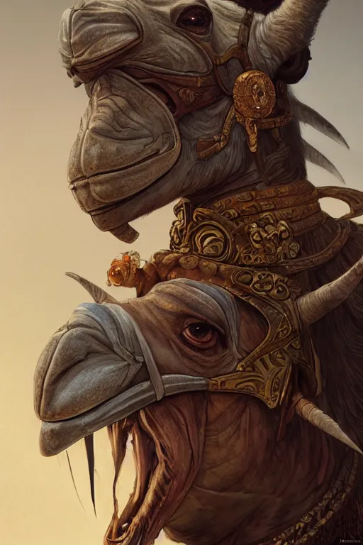 Prompt: ultra realistic illustration, a camel - headed warrior from baldurs gate and diablo, intricate from baldurs gate, elegant, highly detailed, digital painting, artstation, concept art, smooth, sharp focus, illustration, art by artgerm and greg rutkowski and alphonse mucha