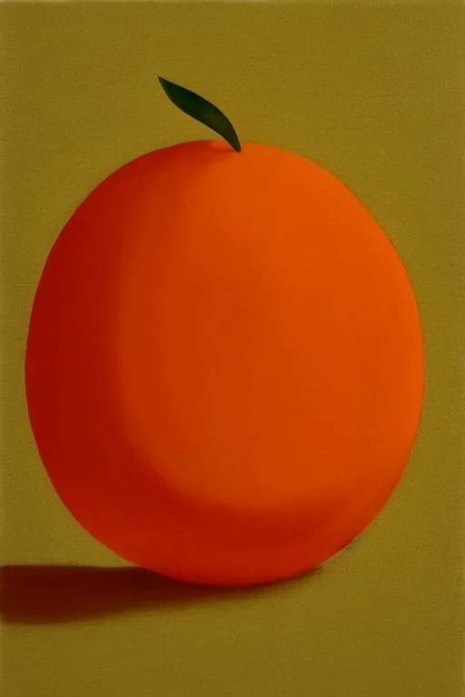 Prompt: painting of an orange in the style of hsiao - ron cheng