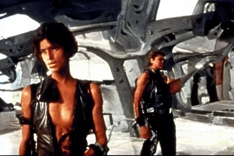 Image similar to still film from the movie terminator : equinox