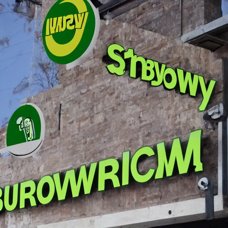 Prompt: subway restauraunt sign