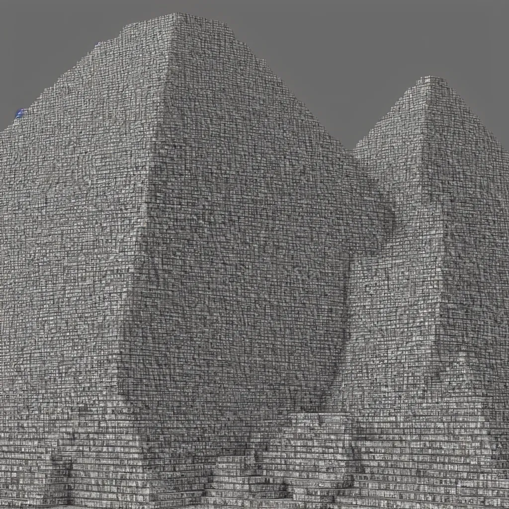 Image similar to a step pyramid, aztec pyramid, ziggurat, high detail, 8 k resolution, octane render, hyper realistic