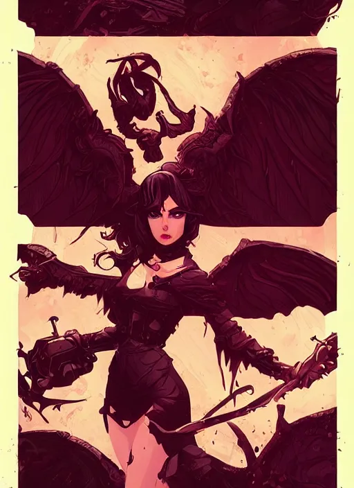 Image similar to beautifull succubus, cute face. dark fantasy, d & d, artstation, art by petros afshar, tom whalen, laurie greasley and greg rutkowski and ilya kuvshinov