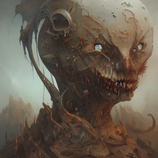 Image similar to portrait of daemons, phantom grip by Peter Mohrbacher and Peter Gric