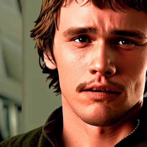 Image similar to james franco as luke skywalker in star wars episode 6, 8k resolution, full HD, cinematic lighting, award winning, anatomically correct