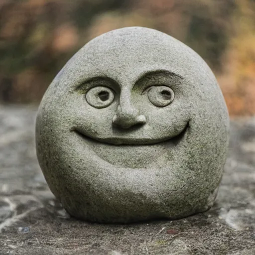 Image similar to statue grinning stone