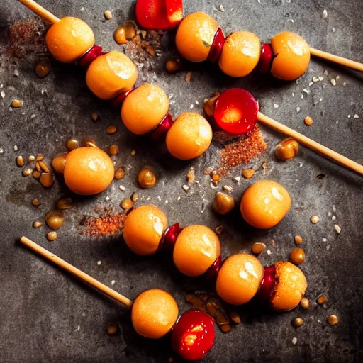 Prompt: mouthwatering dango, food photography