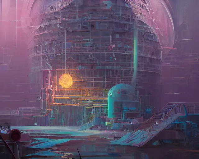 Image similar to silkhoney factory, intricate abstract. intricate artwork, by tooth wu, wlop, beeple, dan mumford. concept art, octane render, trending on artstation, greg rutkowski very coherent symmetrical artwork. cinematic, key art, hyper realism, high detail, octane render, 8 k, iridescent accents