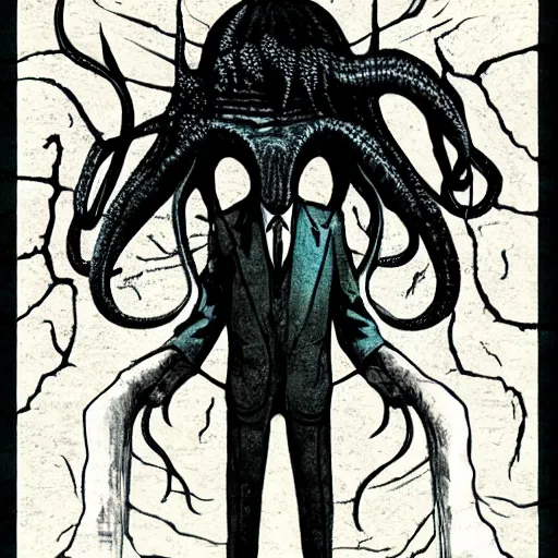 Image similar to H.P. Lovecraft as Cthulhu