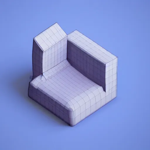 Prompt: a simple cute 3 d object of the bed, isometric game, isometric art, centralised, mohamed chahin, blender cycles render, solid colours material, no background and shadows