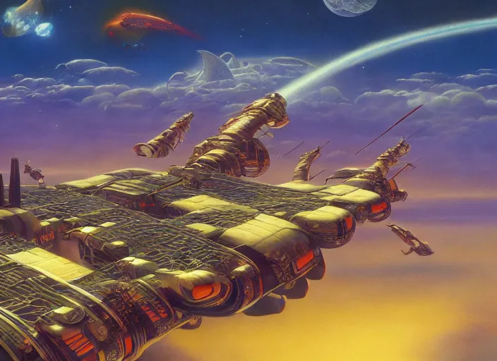 Image similar to 3 d octane render by kilian eng, chris foss, rodney matthews, robert mccall, jacek yerka and vladimir kush, oil on canvas