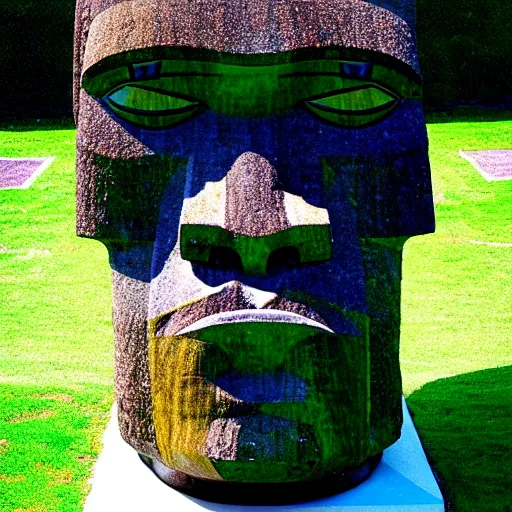 Image similar to Easter island head statue of Shaquille O'Neal