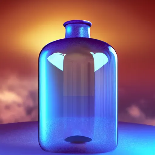 Image similar to universe trapped in a bottle, 4 k render, unreal