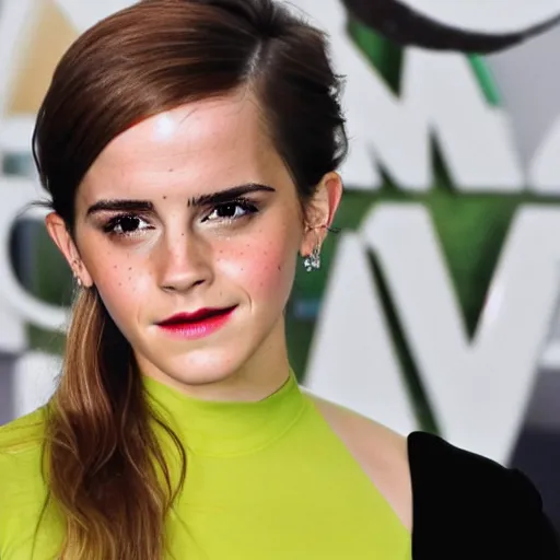 Image similar to emma watson as an avocado