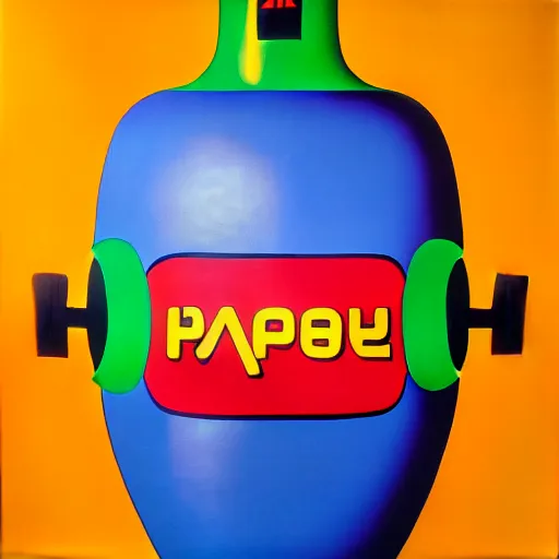 Image similar to propane cylinder by shusei nagaoka, kaws, david rudnick, airbrush on canvas, pastell colours, cell shaded, 8 k