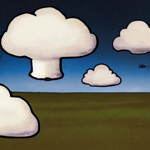 Prompt: world's unluckiest cloud in the style of political cartoon