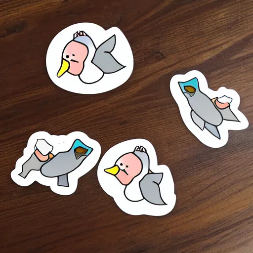 Image similar to kawaii goose sticker