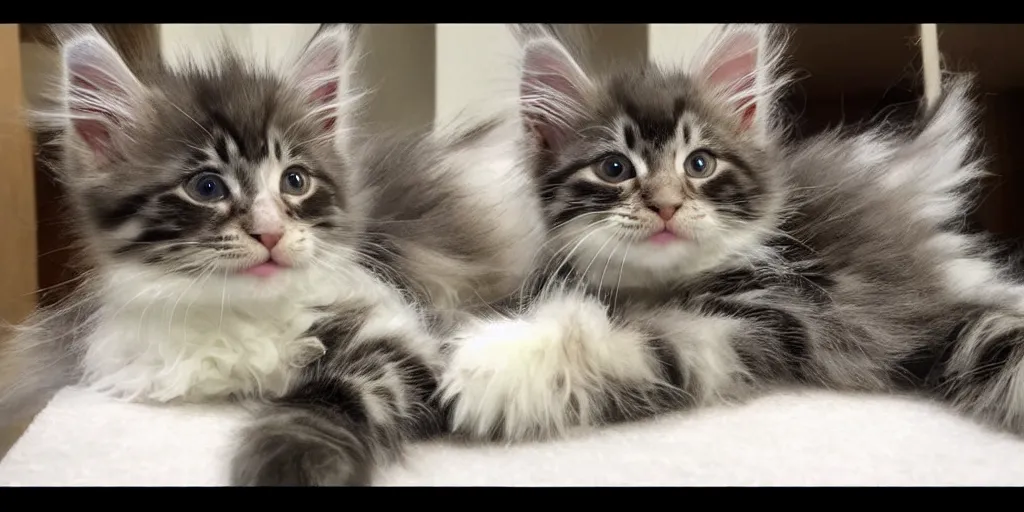 Image similar to maine coon kitten descendant 1 million in the future. the kitten wears a spacesuit, and explores cosmos in a space ship with a cat tree. science fiction blockbuster movie kittens rule the world or my favorite martian is a kitten!, lightyear ( film, 2 0 2 2 ), star wars, silent running, sttng, arrival.