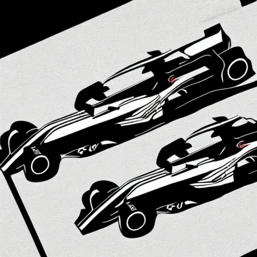 Image similar to 2 0 2 2 formula 1 car in the style of davinci sketches