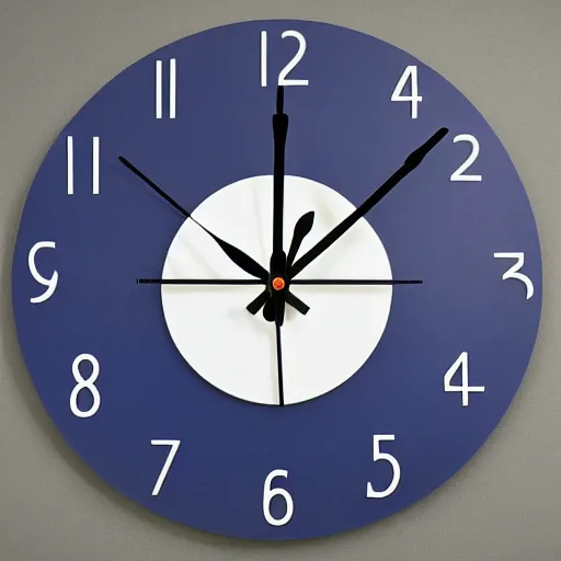 Prompt: a wall clock designed by Roy lichtenstein