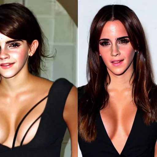 Image similar to emma watson mixed with kim kardashian