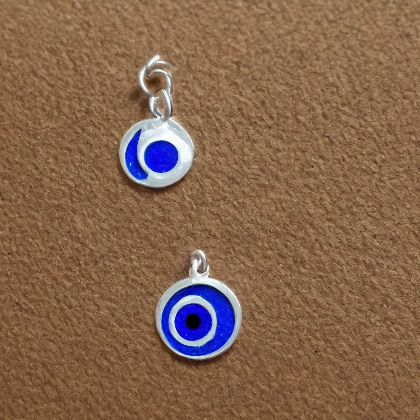 Prompt: simple logo of an evil eye charm