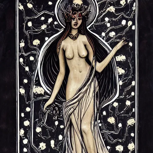 Prompt: persephone as goddess of death