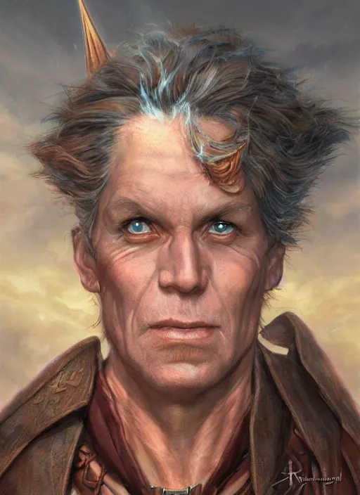Image similar to a ultra realistic fantasy matte painting portrait of a male sorcerer, ultra detailed, art by ralph horsley, swanland, sabbas