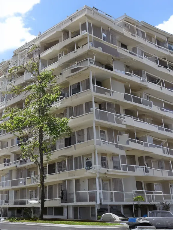 Image similar to panel apartment house, photo, extreme wide shot