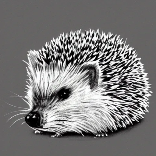 Image similar to happy hedgehog pencil sketch