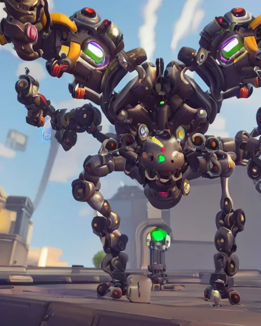 Image similar to robot spider in overwatch