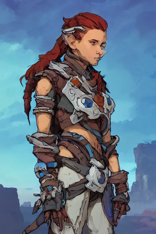 Image similar to combination suit armor aloy horizon forbidden west horizon zero dawn robot ninja mask helmet backpack tribal, art gta 5 comics, official fanart behance hd artstation by jesper ejsing, by rhads, makoto shinkai and lois van baarle, ilya kuvshinov, ossdraws radiating a glowing aura cgi rtx 2 0 2 2