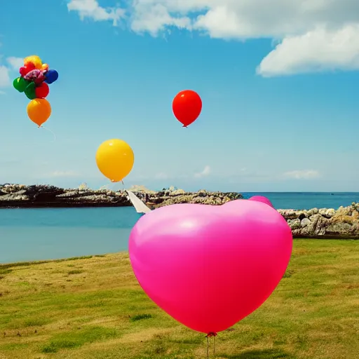 Image similar to photo of bretagne with giant birthday balloons