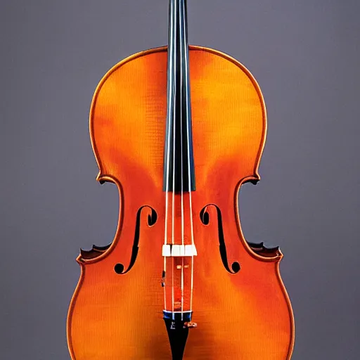 Image similar to studio photograph of a Guadagneri Cello, front view