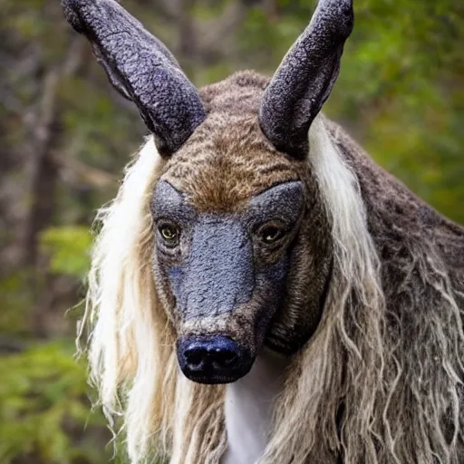 Image similar to photo of mysterious hybrid mythical animal unidentified species