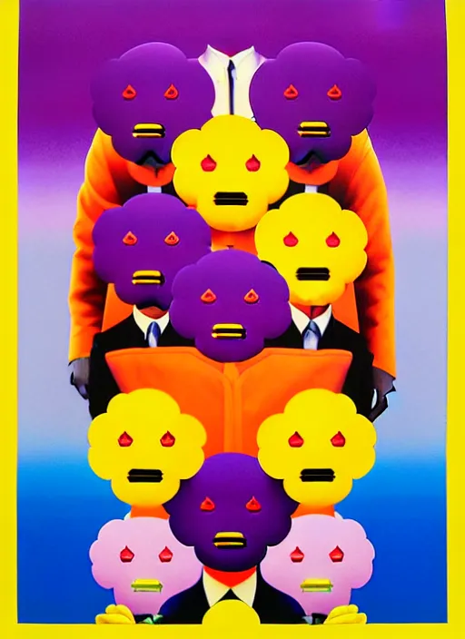 Image similar to flower men by shusei nagaoka, kaws, david rudnick, airbrush on canvas, pastell colours, cell shaded, 8 k