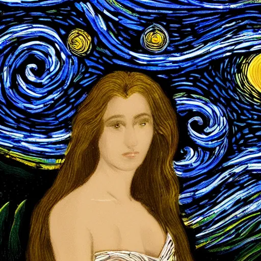 Image similar to A beautiful computer art of a woman with long flowing hair, wild animals, and a dark, starry night sky. snakeskin by Jean-Louis Forain