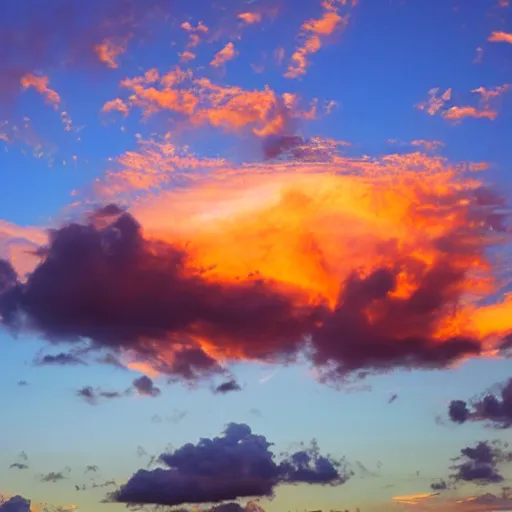 Image similar to shape of virgin mary face in sunset clouds