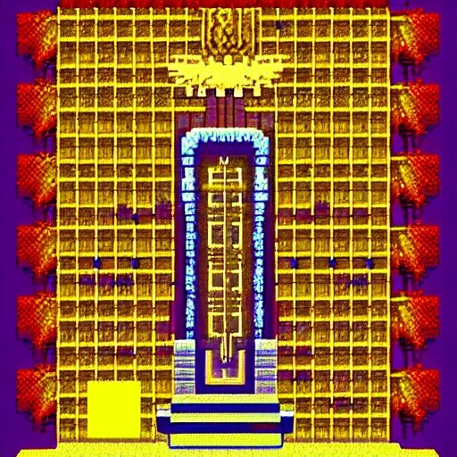 Prompt: temple of the sun # pixelart