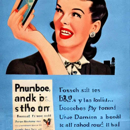 Image similar to 1950s newspaper ad for iPhone