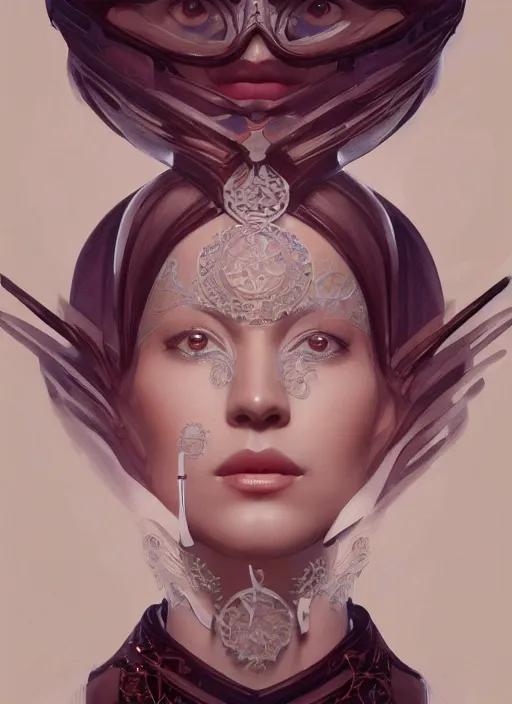 Image similar to symmetry!! jade, machine parts embedded into face, intricate, elegant, highly detailed, digital painting, artstation, concept art, smooth, sharp focus, illustration, art by artgerm and greg rutkowski and alphonse mucha, 8 k