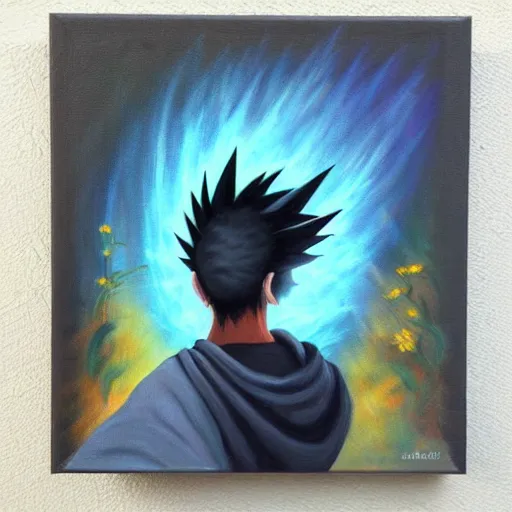 Image similar to “sage of six paths oil panting”