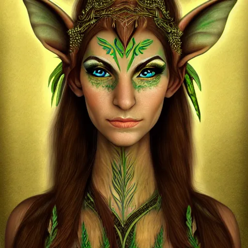 Image similar to highly detailed portrait of an elven fairy