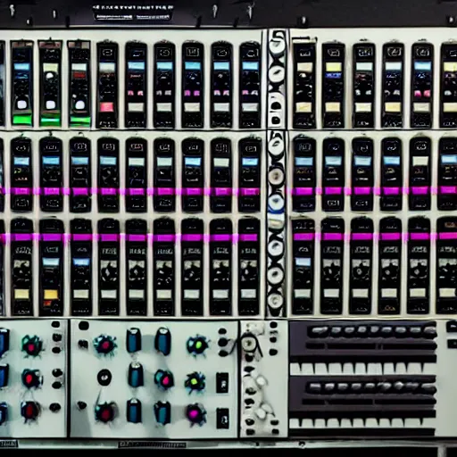 Image similar to octopus tentacles on a moog system 100 modular synth